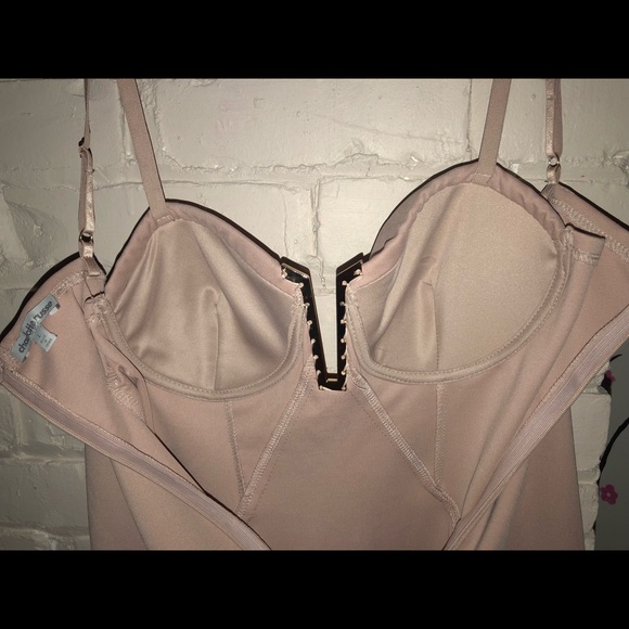 New Charlotte Russe Nude Bodycon Midi Dress👗 - Picture 5 of 5